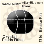 スワロフスキー Baroque パール (5840) 12mm - クリスタルパールエフェクト