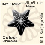 スワロフスキー Star (Large Hole) ビーズ (5914) 14mm - カラー（コーティングなし）