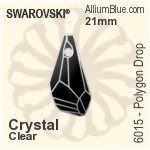 スワロフスキー Polygon Drop ペンダント (6015) 50mm - クリスタル （オーディナリー　エフェクト）