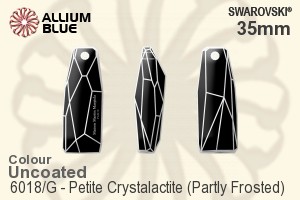 スワロフスキー Petite クリスタルactite (Partly Frosted) ペンダント (6018/G) 35mm - カラー
