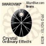 スワロフスキー XILION Oval ペンダント (6028) 8mm - クリスタル エフェクト