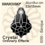 スワロフスキー Majestic ペンダント (6436) 16mm - クリスタル エフェクト