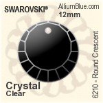 スワロフスキー ラウンド Crescent ペンダント (6210) 12mm - クリスタル エフェクト