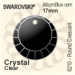 スワロフスキー ラウンド Crescent ペンダント (6210) 12mm - クリスタル