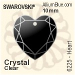 スワロフスキー Heart ペンダント (6225) 28mm - クリスタル