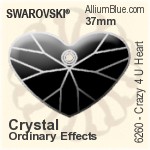 スワロフスキー Crazy 4 U Heart ペンダント (6260) 17mm - カラー（コーティングなし）