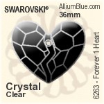 スワロフスキー Forever 1 Heart ペンダント (6263) 36mm - クリスタル（オーディナリー　エフェクト）