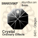 スワロフスキー Octagon ペンダント (6401) 12mm - カラー（コーティングなし）
