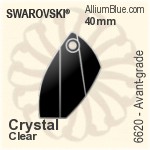 スワロフスキー XILION Heart ペンダント (6228) 40mm - クリスタル エフェクト