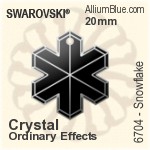 スワロフスキー Snowflake ペンダント (6704) 20mm - クリスタル