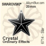 スワロフスキー Star ペンダント (6714) 40mm - クリスタル エフェクト