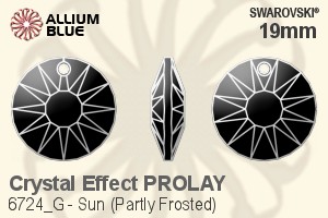 スワロフスキー Sun (Partly Frosted) ペンダント (6724/G) 19mm - クリスタル エフェクト PROLAY