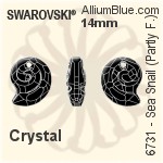 スワロフスキー Sea Snail (Partly Frosted) ペンダント (6731) 28mm - クリスタル エフェクト
