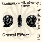 スワロフスキー Sea Snail (Partly Frosted) ペンダント (6731) 28mm - クリスタル エフェクト