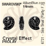 スワロフスキー Sea Snail (Partly Frosted) ペンダント (6731) 28mm - クリスタル