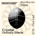 スワロフスキー Pure Leaf ペンダント (6734) 23mm - クリスタル エフェクト
