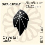 スワロフスキー Leaf ペンダント (6735) 26x16mm - カラー