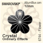スワロフスキー Flower ペンダント (6744) 18mm - カラー（コーティングなし）