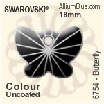 スワロフスキー Butterfly ペンダント (6754) 18mm - クリスタル エフェクト