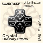 スワロフスキー Greek Cross ファンシーストーン (4784) 23mm - クリスタル エフェクト 裏面プラチナフォイル