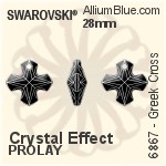 スワロフスキー Greek Cross ペンダント (6867) 18mm - クリスタル エフェクト