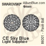 スワロフスキー Pavé Ball (86001) 4mm - CE Light Blue / Aquamarine