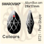 スワロフスキー STRASS Pear Shape (8721) 50x29mm - カラー