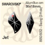 スワロフスキー STRASS Swing / 2-hole (8950/8052) 30x18mm - Jet
