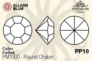 PREMIUM CRYSTAL Round Chaton PP10 Peridot F