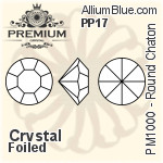 プレミアム ラウンド チャトン (PM1000) PP9 - カラー 裏面フォイル