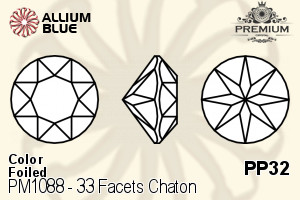 PREMIUM CRYSTAL 33 Facets Chaton PP32 Tanzanite F