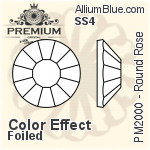 プレミアム ラウンド Rose Flat Back (PM2000) SS10 - カラー Effect 裏面フォイル
