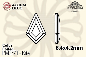 PREMIUM CRYSTAL Kite Flat Back 6.4x4.2mm Light Topaz F