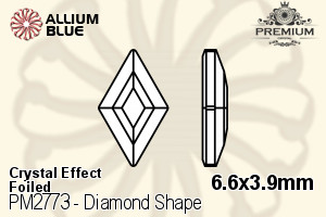 PREMIUM CRYSTAL Diamond Shape Flat Back 6.6x3.9mm Crystal Hemitate F