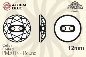 PREMIUM CRYSTAL Round Sew-on Stone 12mm Black Diamond F