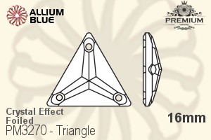PREMIUM CRYSTAL Triangle Sew-on Stone 16mm Crystal Vitrail Rose F