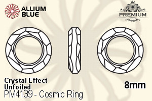 PREMIUM CRYSTAL Cosmic Ring Fancy Stone 8mm Crystal Silver Night