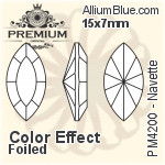 PREMIUM Navette ファンシーストーン (PM4200) 15x7mm - Color Effect フォイル