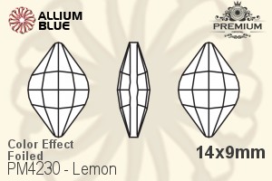 PREMIUM CRYSTAL Lemon Fancy Stone 14x9mm Hyacinth Icicle F