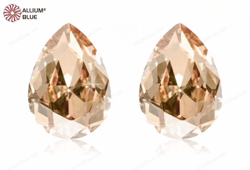 PREMIUM CRYSTAL Pear Fancy Stone 25x18mm Crystal Golden Shadow F
