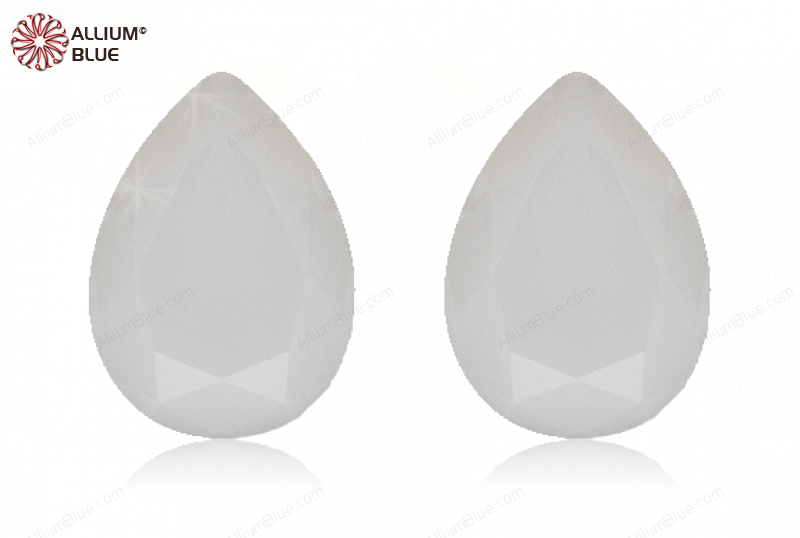 PREMIUM CRYSTAL Pear Fancy Stone 25x18mm White Opal F