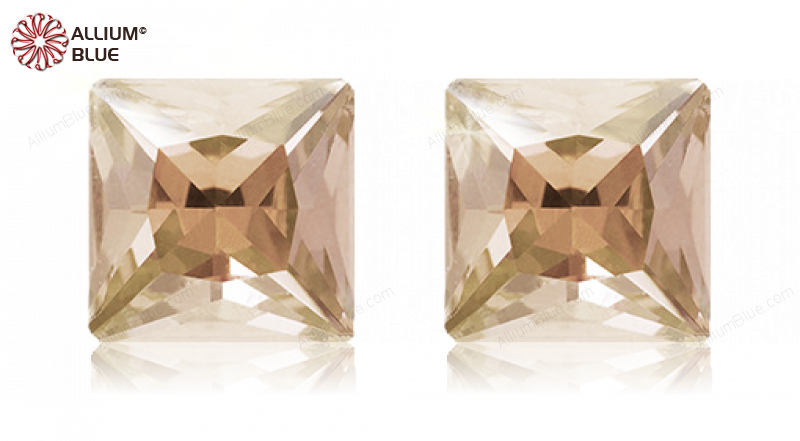 PREMIUM CRYSTAL Princess Square Fancy Stone 10mm Crystal Golden Shadow F