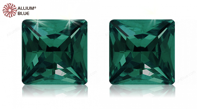 PREMIUM CRYSTAL Princess Square Fancy Stone 12mm Emerald F