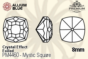 PREMIUM CRYSTAL Mystic Square Fancy Stone 8mm Crystal Metallic Sunshine F