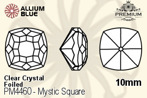 PREMIUM CRYSTAL Mystic Square Fancy Stone 10mm Crystal F