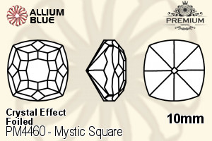 PREMIUM CRYSTAL Mystic Square Fancy Stone 10mm Crystal Metallic Sunshine F