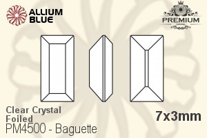PREMIUM CRYSTAL Baguette Fancy Stone 7x3mm Crystal F