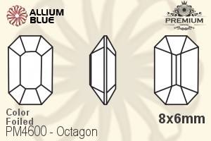 PREMIUM CRYSTAL Octagon Fancy Stone 8x6mm Sapphire F