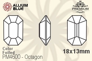 PREMIUM CRYSTAL Octagon Fancy Stone 18x13mm Sapphire F