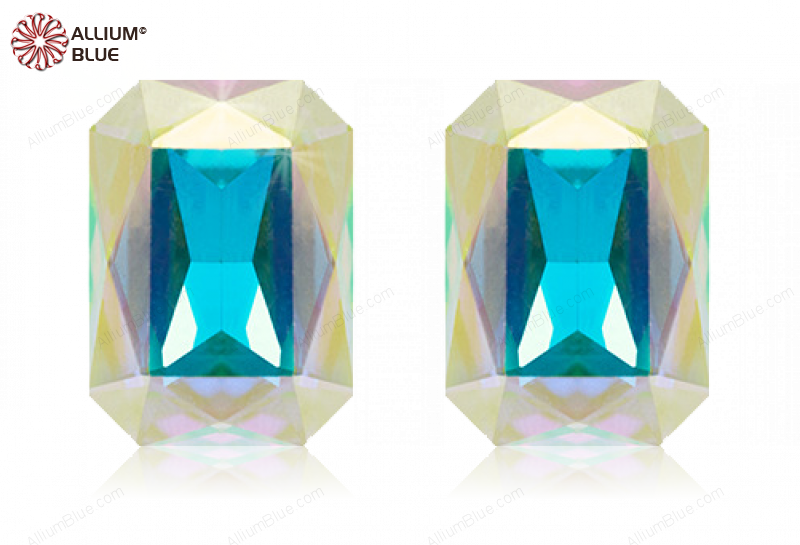 PREMIUM CRYSTAL Octagon Fancy Stone 6x4mm Crystal Aurore Boreale F